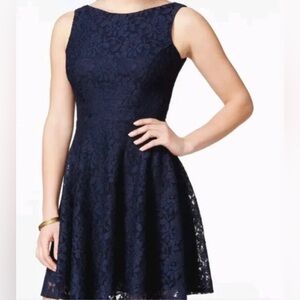 Macy navy lace dress
